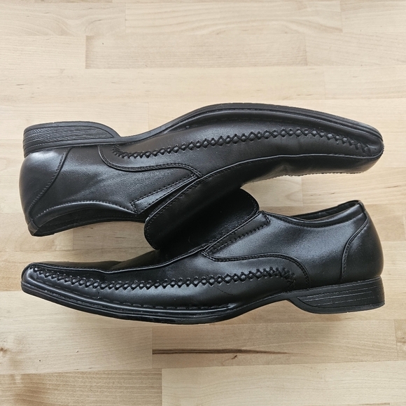 Steve Madden Mens M Trace Slip On Loafers Square Toe 10.5 Black Dressy - Picture 5 of 10